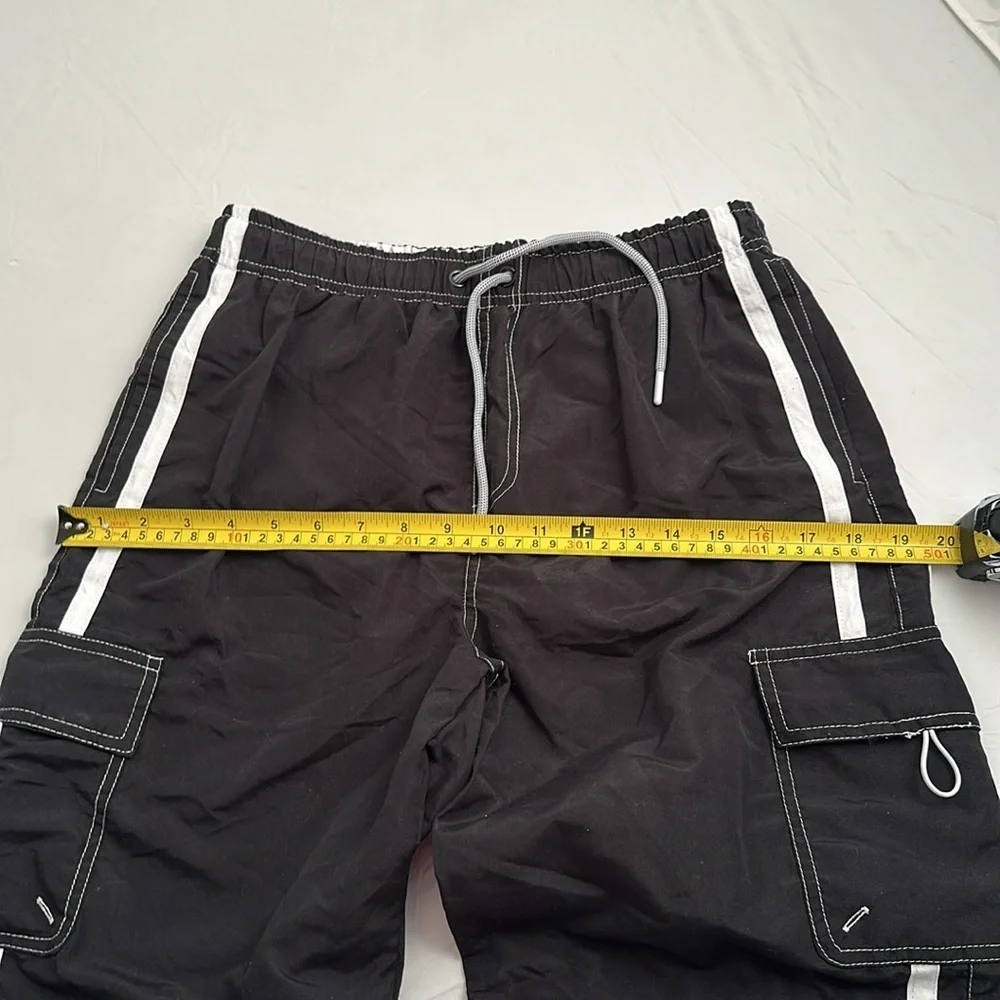 Hanalei Bay black and white mesh lined swim trunks